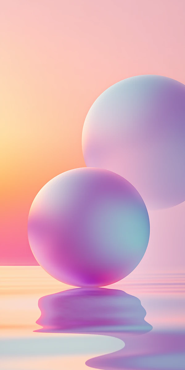 Floating Pastel Spheres