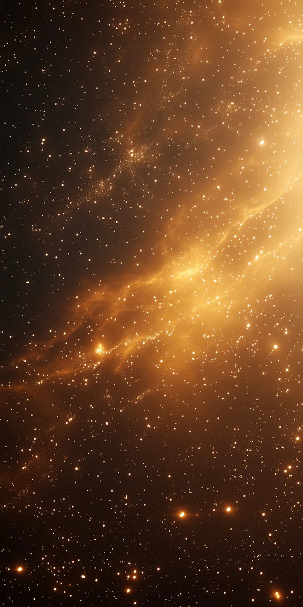 Golden Nebula in Space