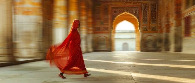 Mysterious Figure in Red