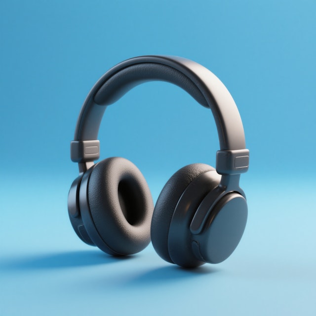 Sleek Black Headphones