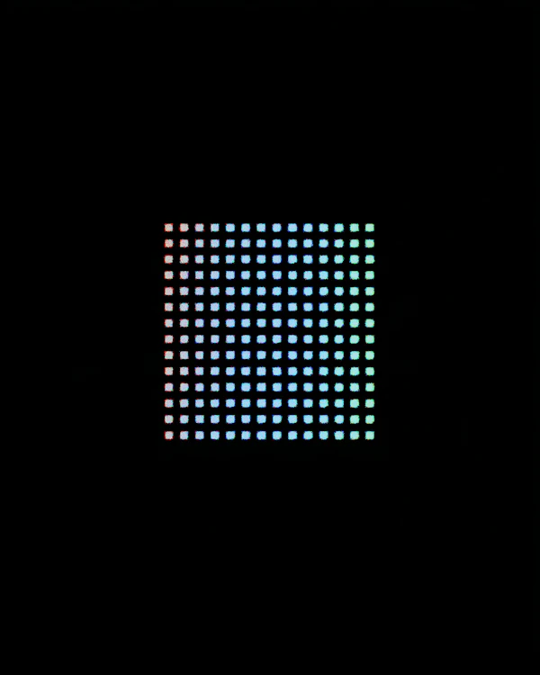 Colorful Grid on Black