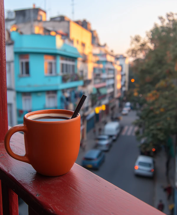 Coffee on Balcony