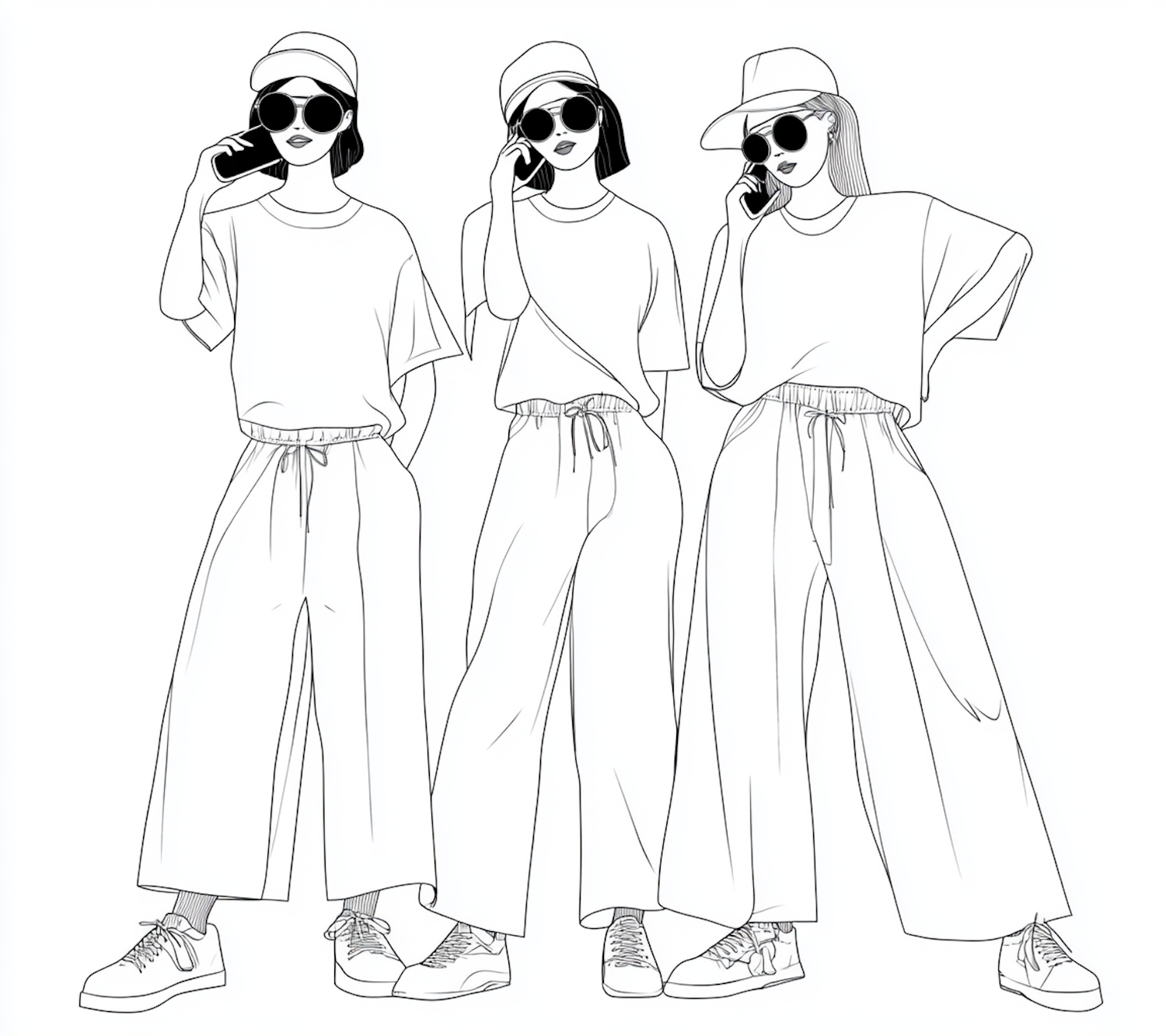 Monochrome Fashion Figures