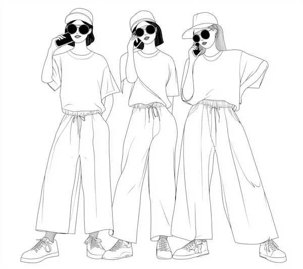 Monochrome Fashion Figures