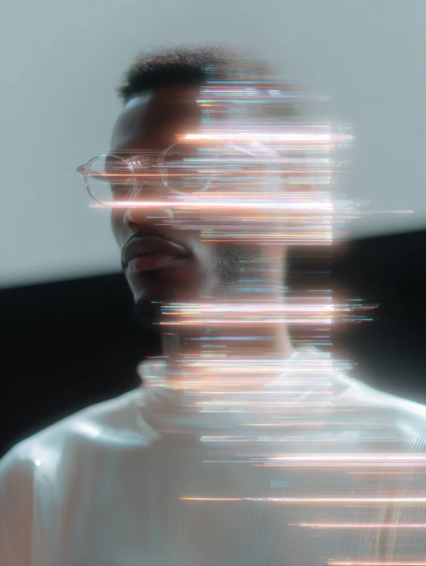 Futuristic Glitch Portrait
