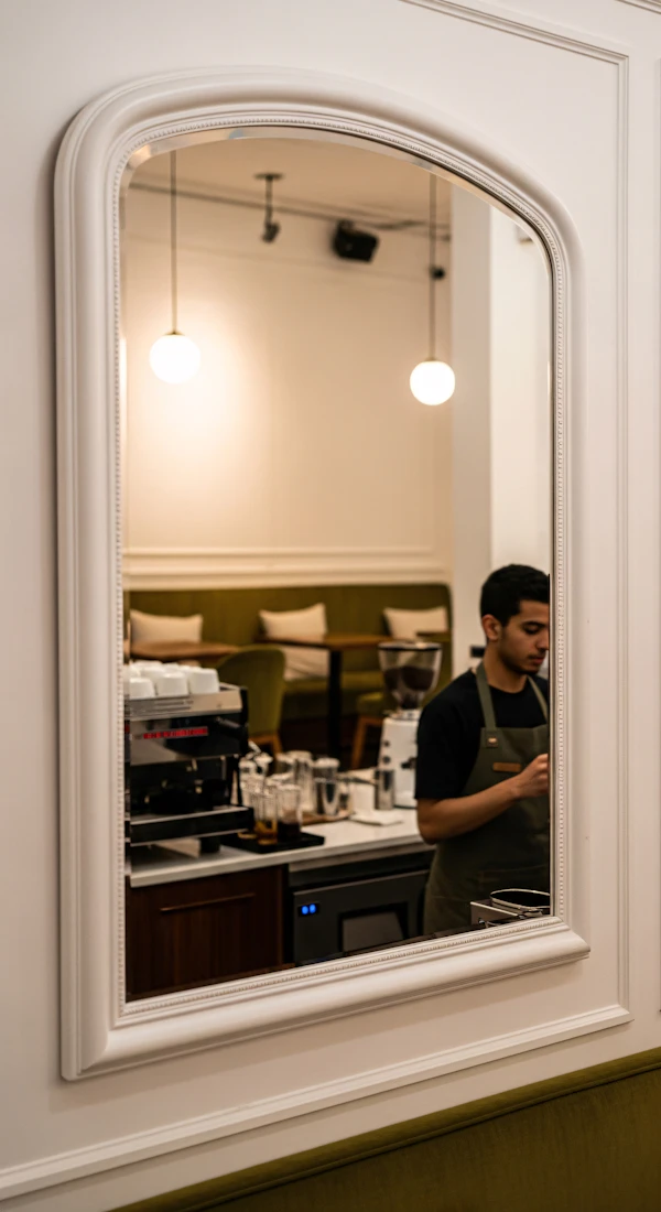 Cozy Café Reflection