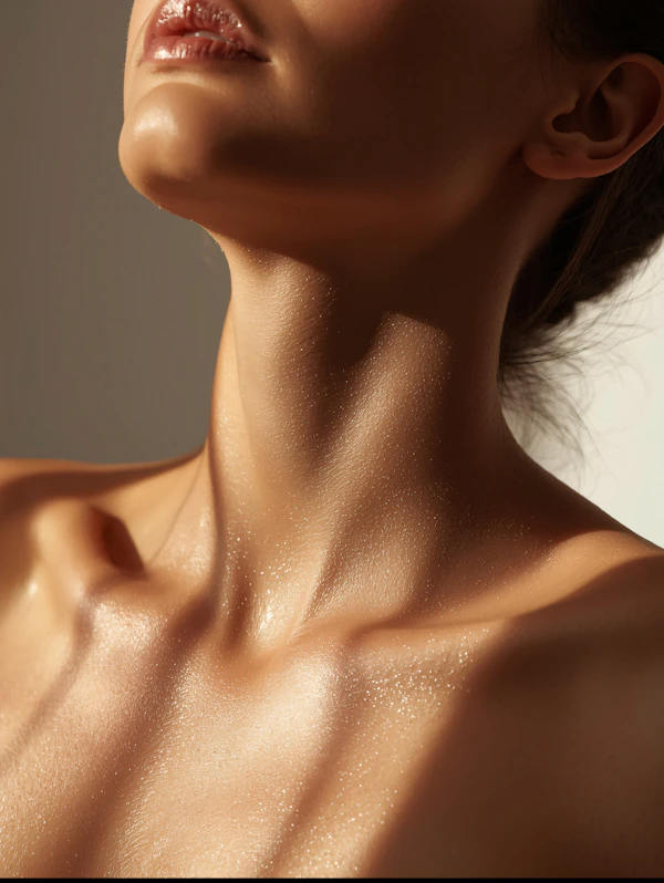 Close-Up of Neck and Face