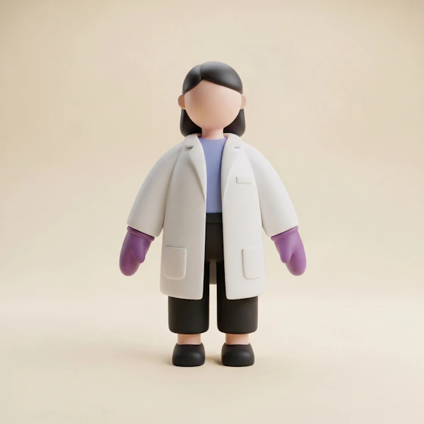 Abstract Scientist Figure