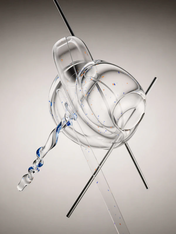Abstract Glass Artwork