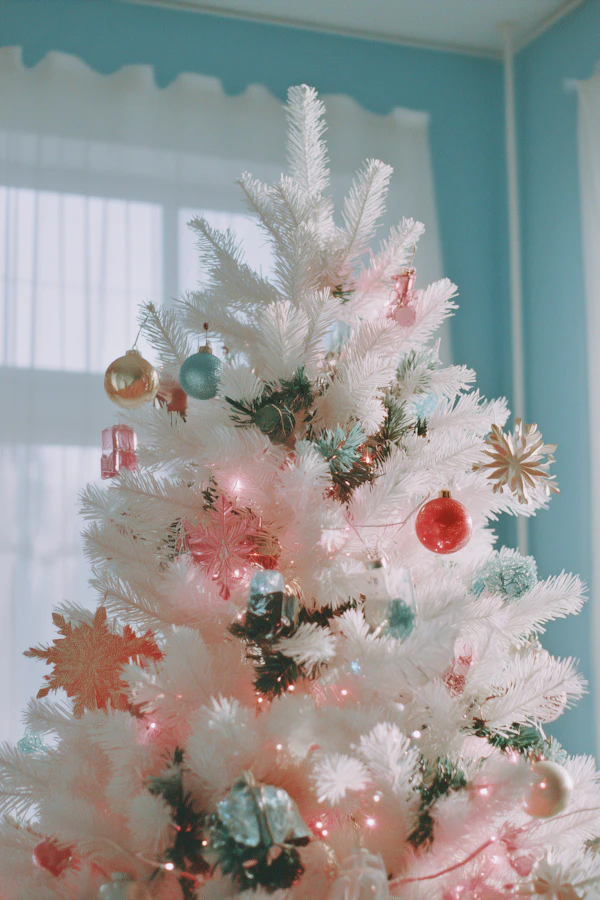 Festive White Tree