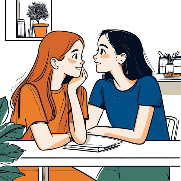 Intimate Conversation Illustration