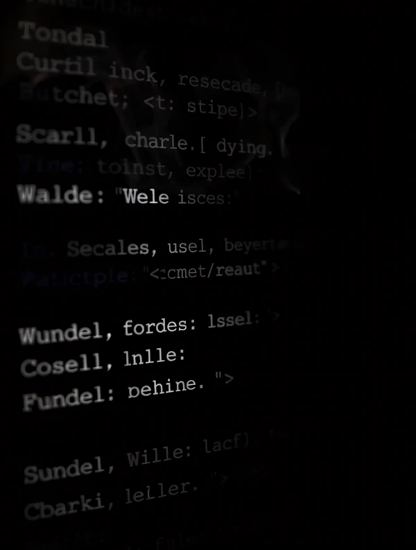 Code on Dark Background