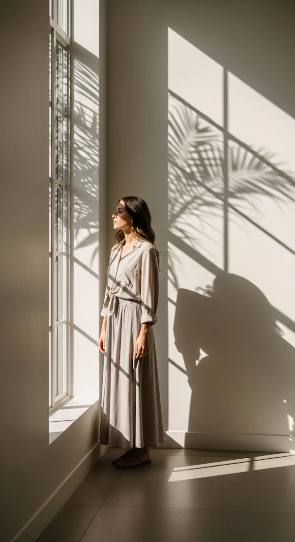 Serene Sunlit Portrait