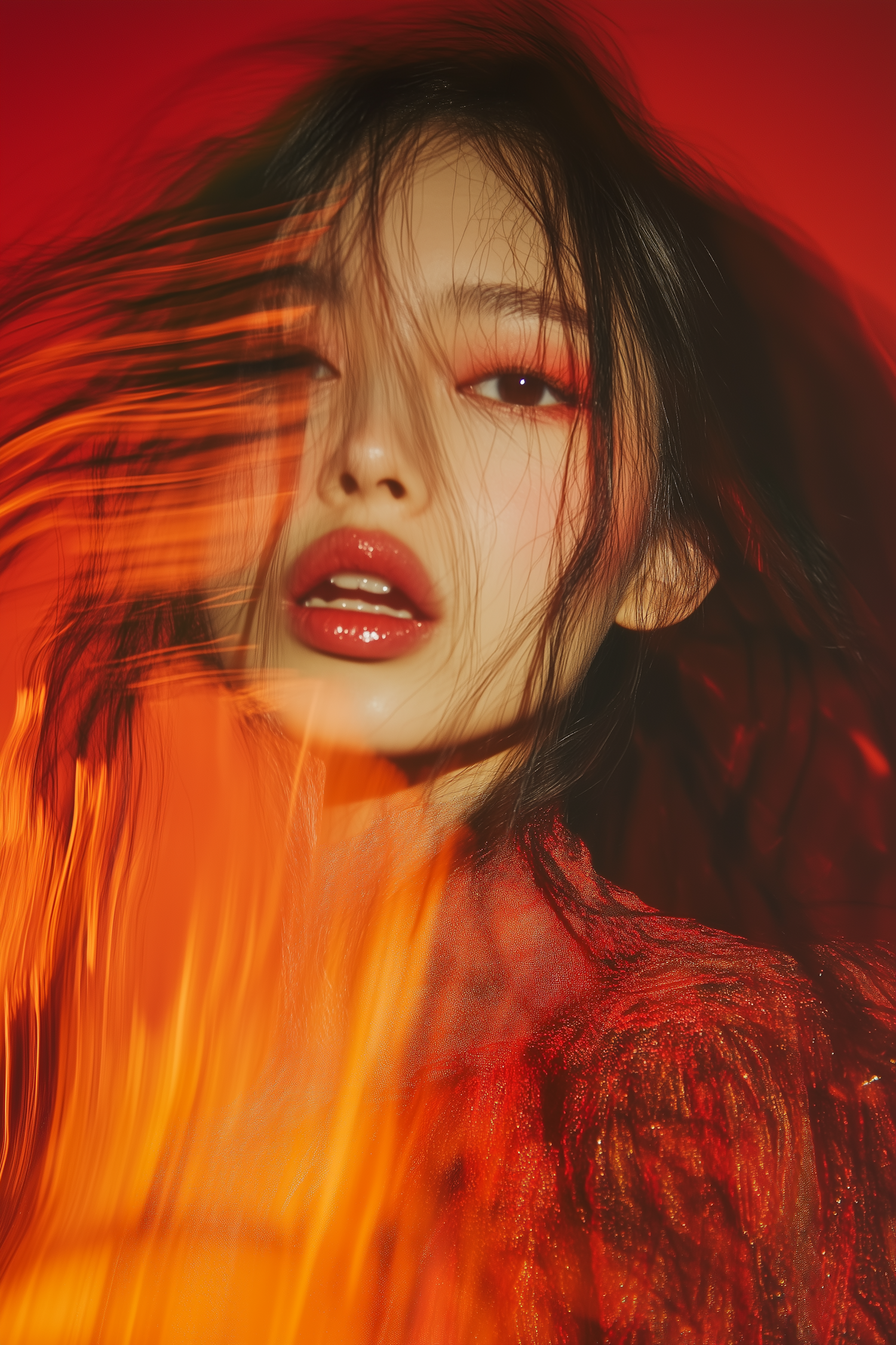 Fiery Makeup Portrait