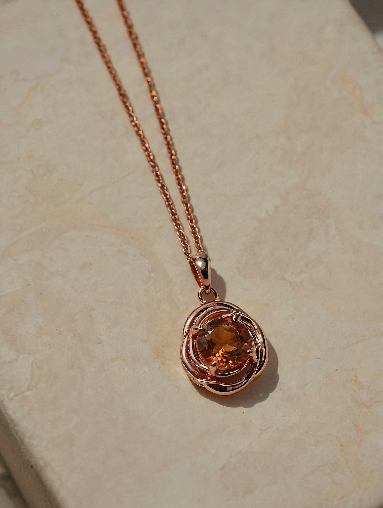 Rose Gold Pendant Necklace