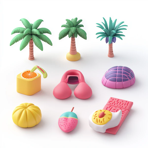 Colorful Cartoon Objects