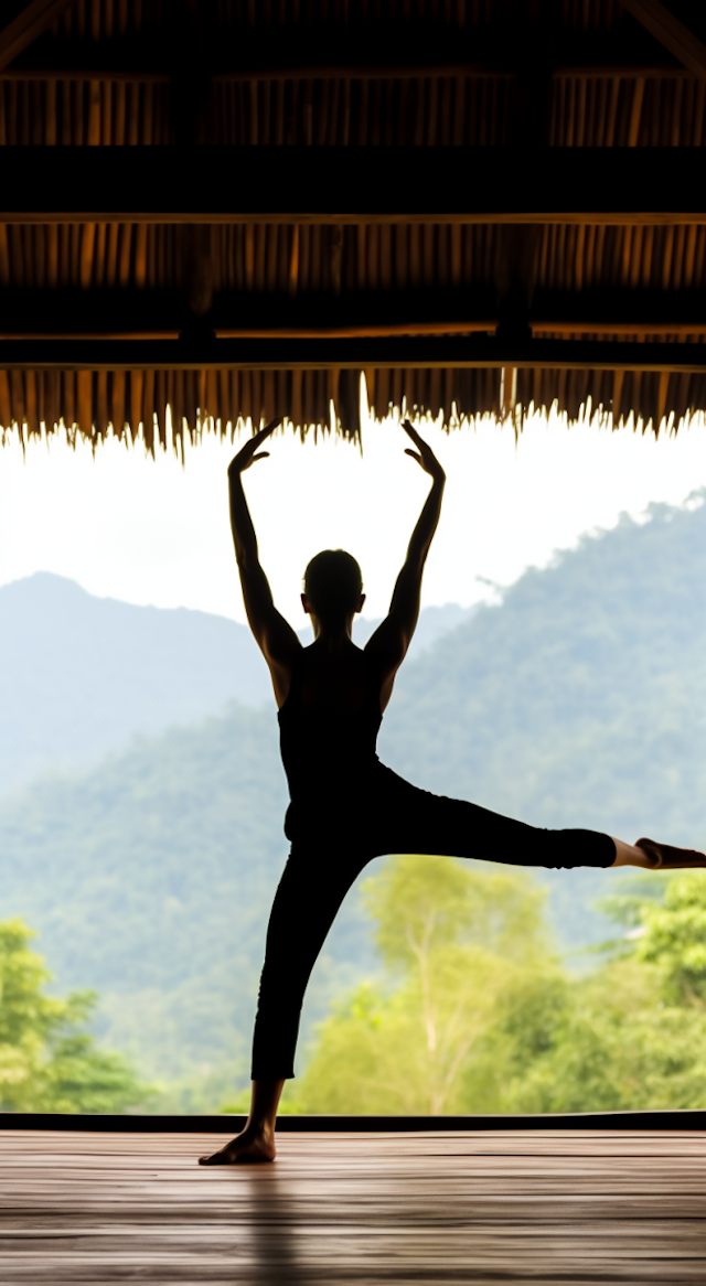 Serenity Silhouette in Yoga Pose