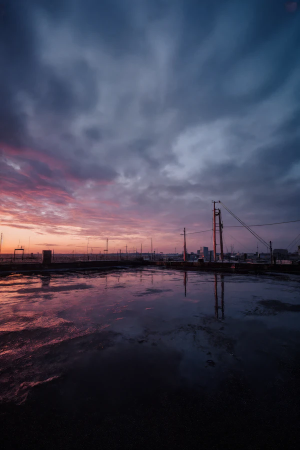 Urban Sunset Reflection