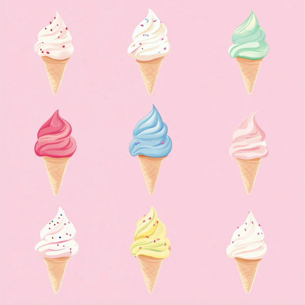 Ice Cream Cone Grid