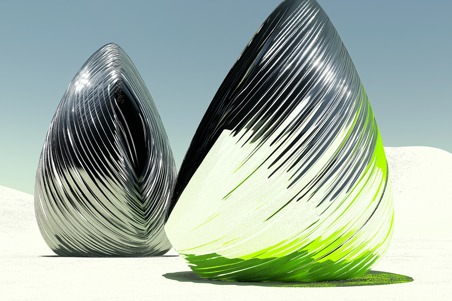 Futuristic Teardrop Structures