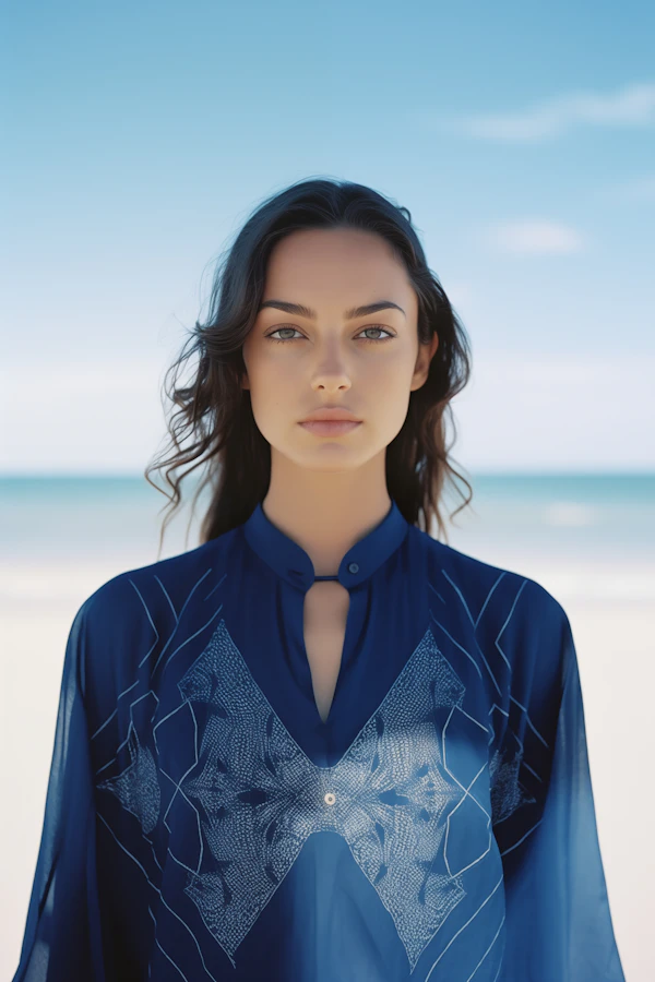 Serene Woman on Beach