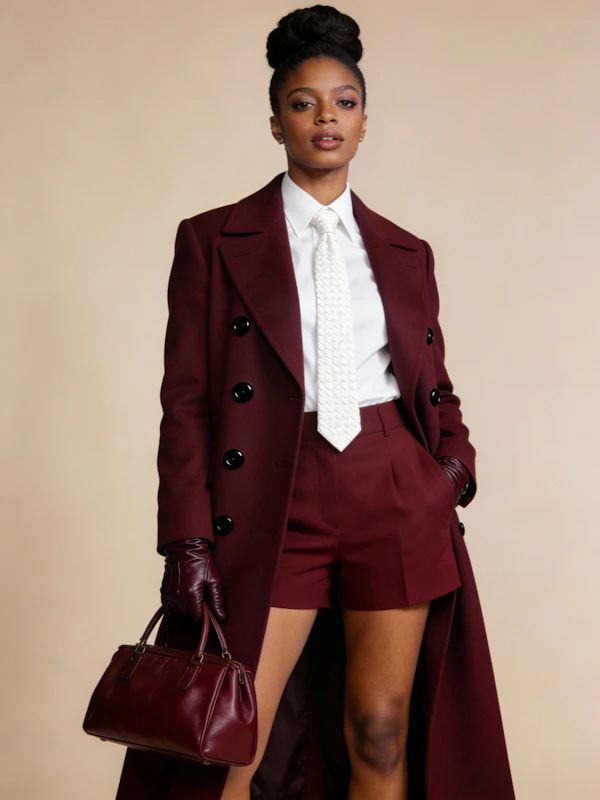 Stylish Burgundy Attire