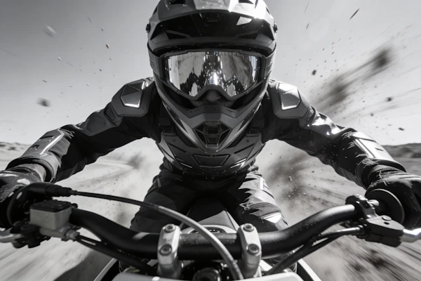 Dirt Bike Action Shot