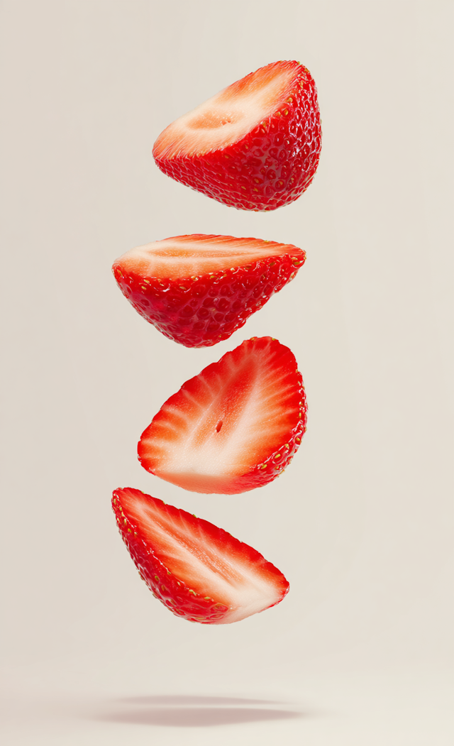 Floating Strawberry Slices