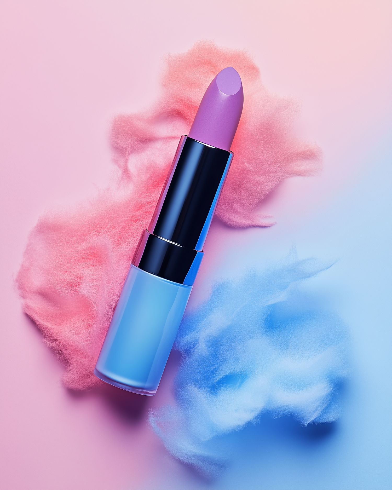 Vibrant Lipstick on Pastel Background