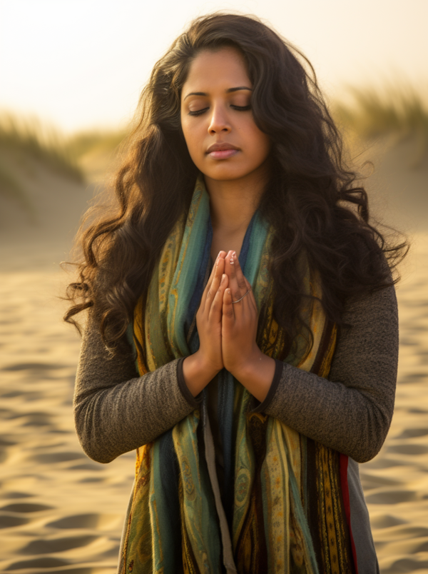 Serenity in Anjali Mudra