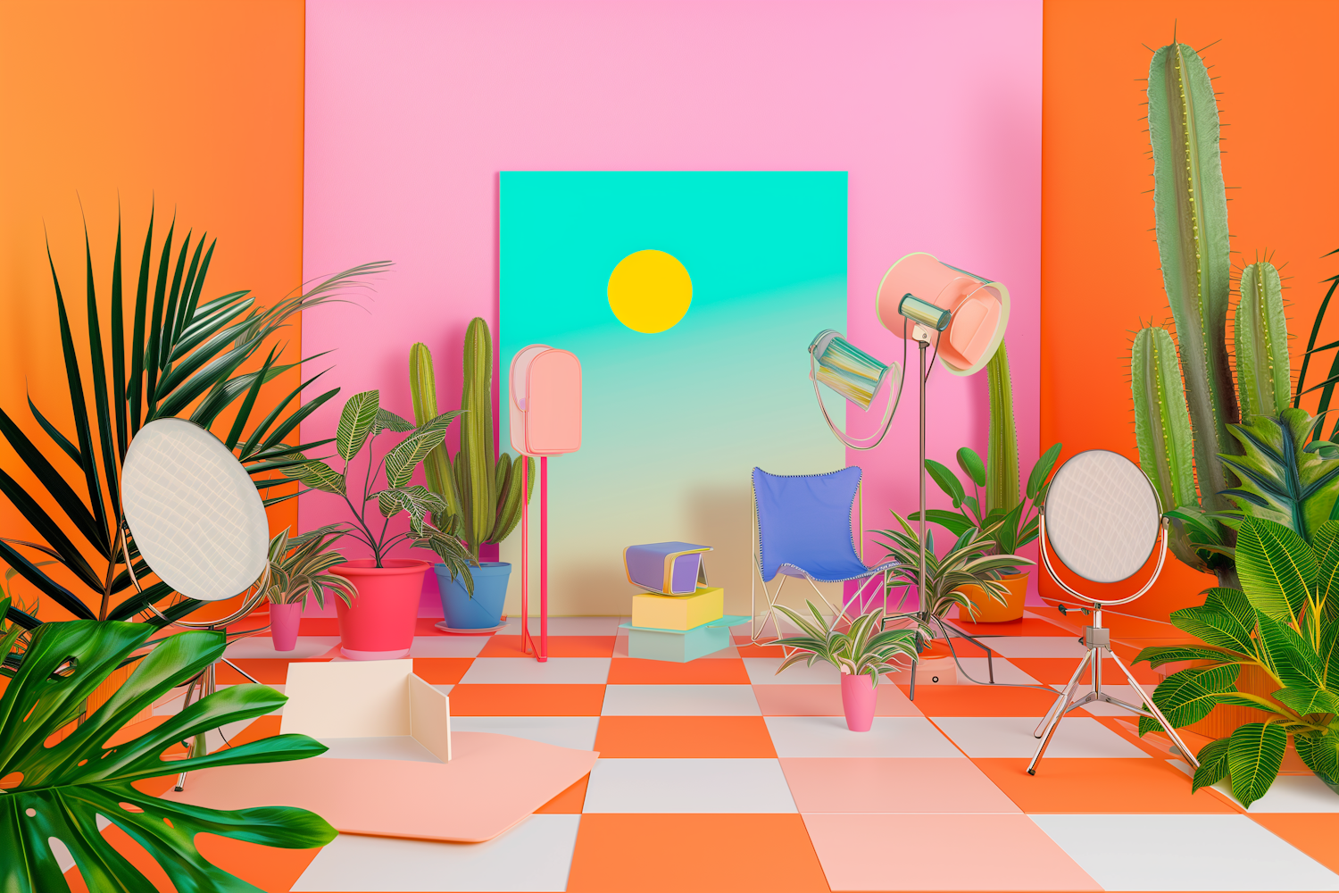 Surreal Modernist Dreamscape with Pop Art Influences