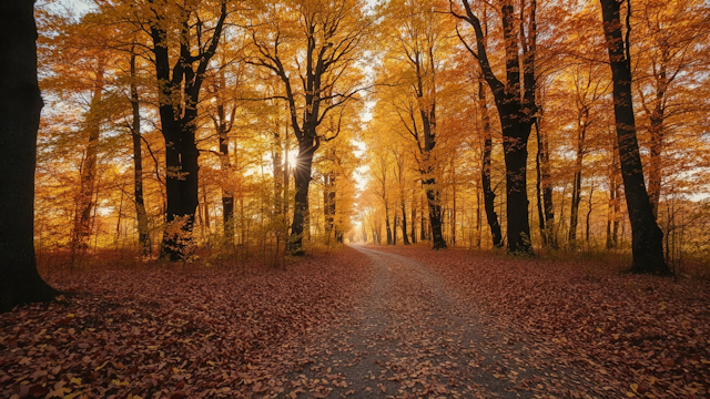 Serene Autumn Forest Path