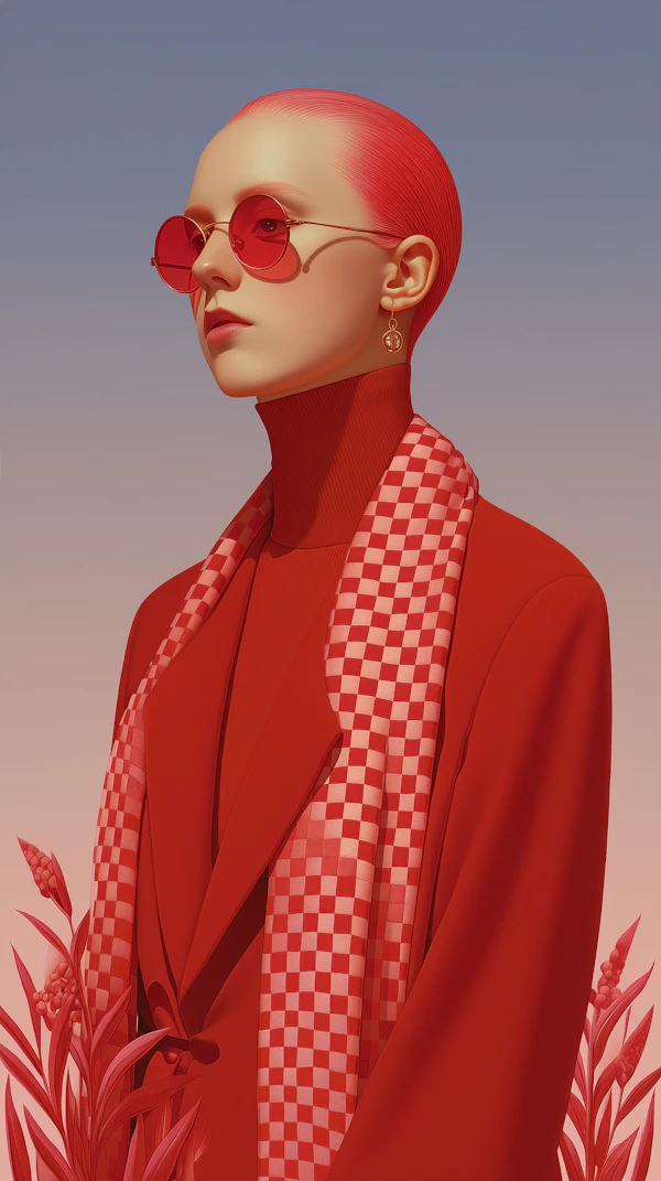 Stylized Red Portrait