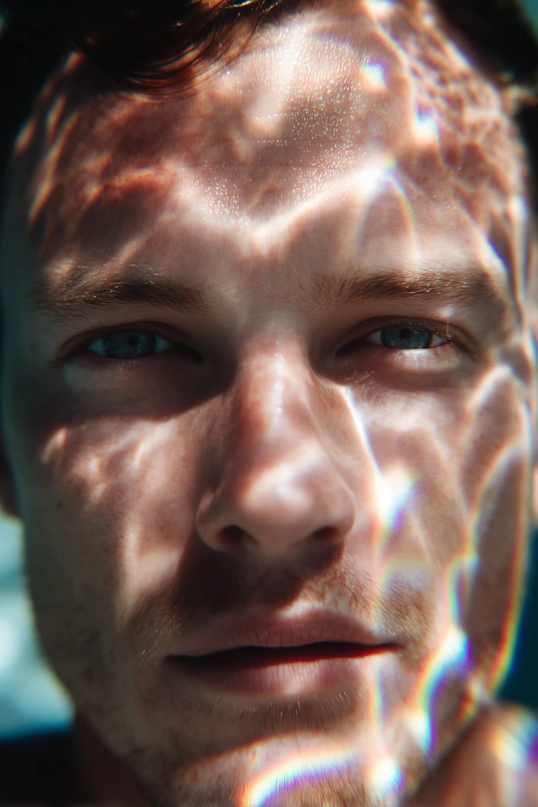 Portrait with Light Ripples