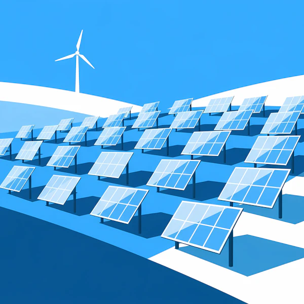 Solar Farm Illustration
