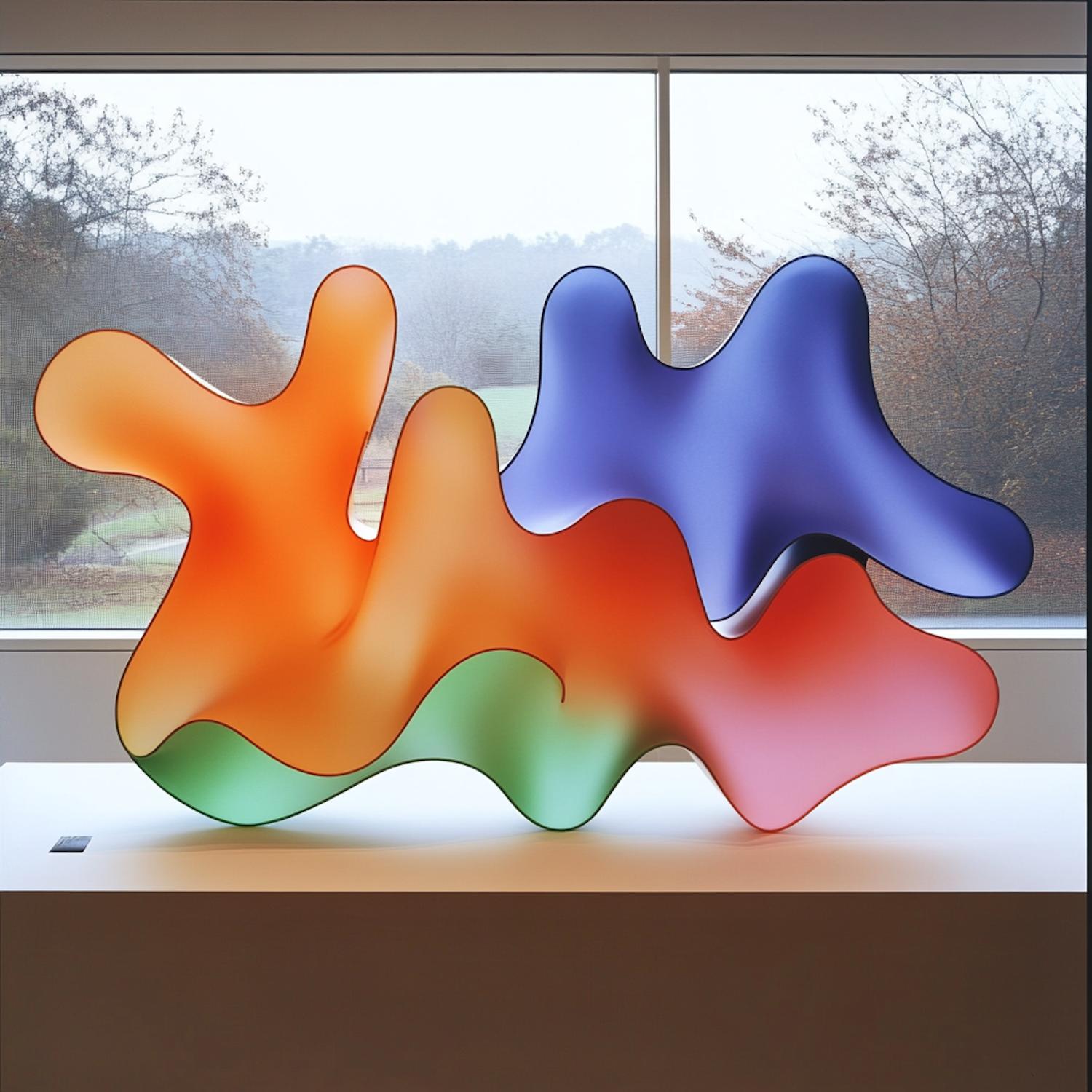 Abstract Sculpture with Vibrant Colors