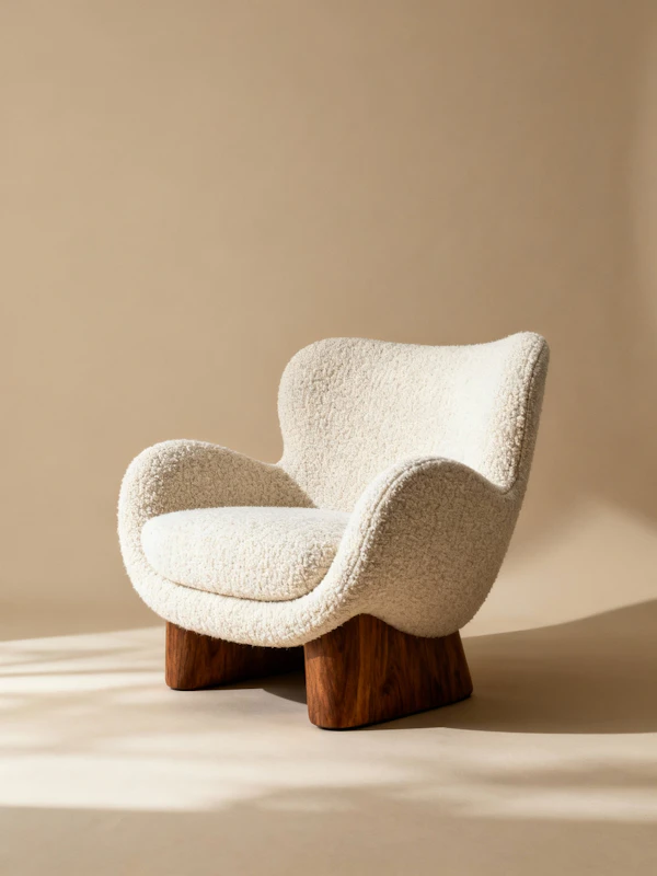 Modern Cream Armchair