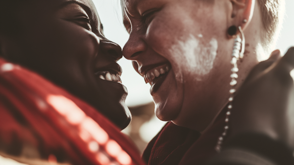 Intimate Moment Between Two Women