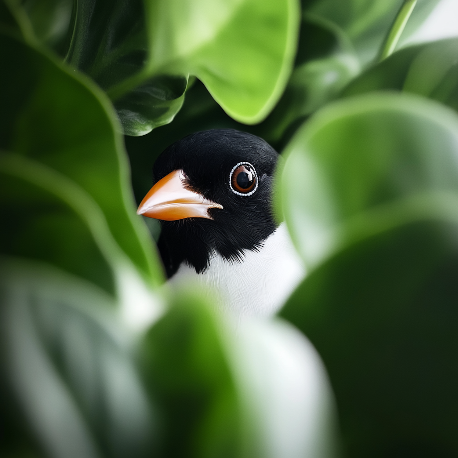 Bird Among Leaves