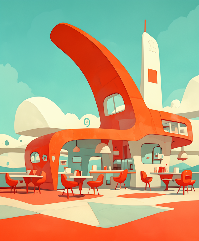 Futuristic Retro Diner