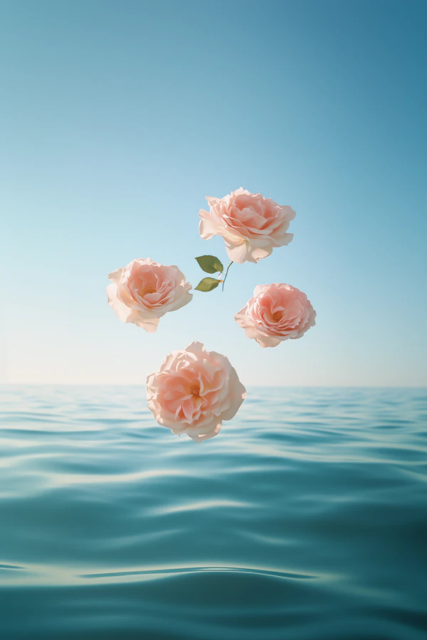 Floating Pink Roses