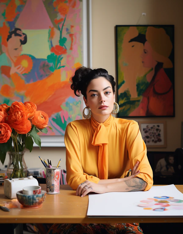 The Artistic Muse in Yellow