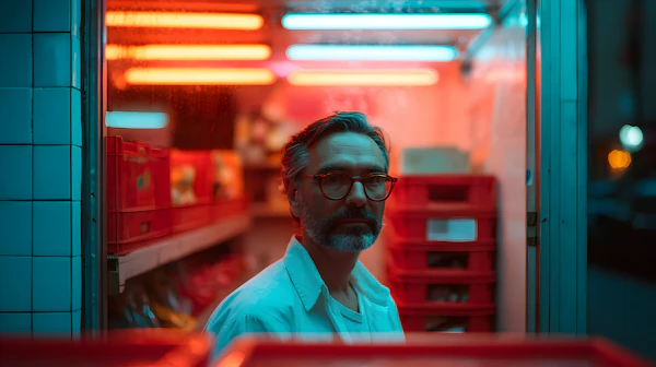 Neon Lit Portrait