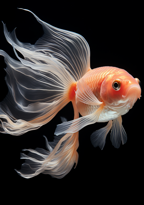 Serene Elegance: The Goldfish