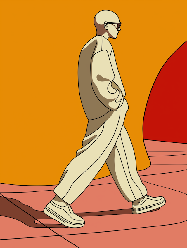 Stylized Walking Figure