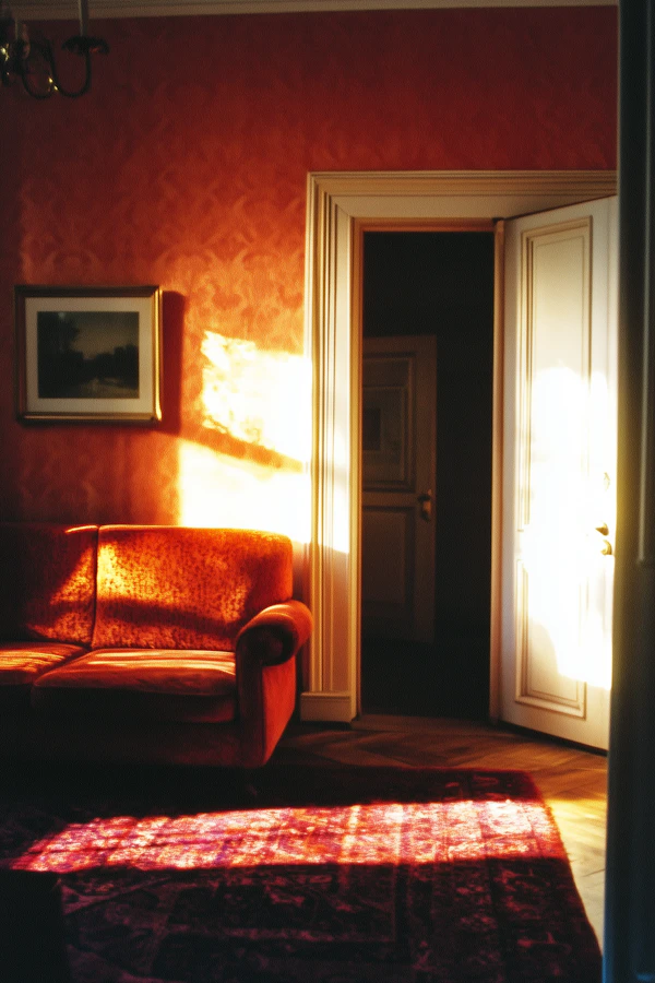 Warmly Lit Interior Space