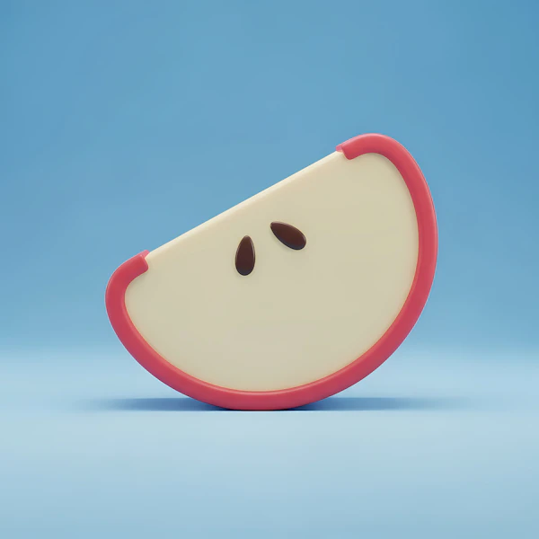 3D Apple Slice Art