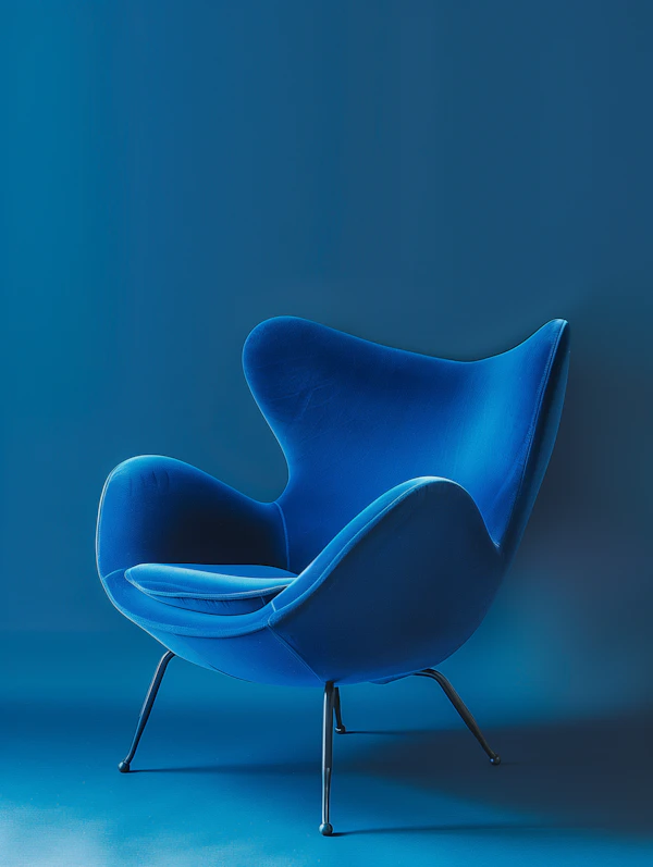 Modern Blue Armchair