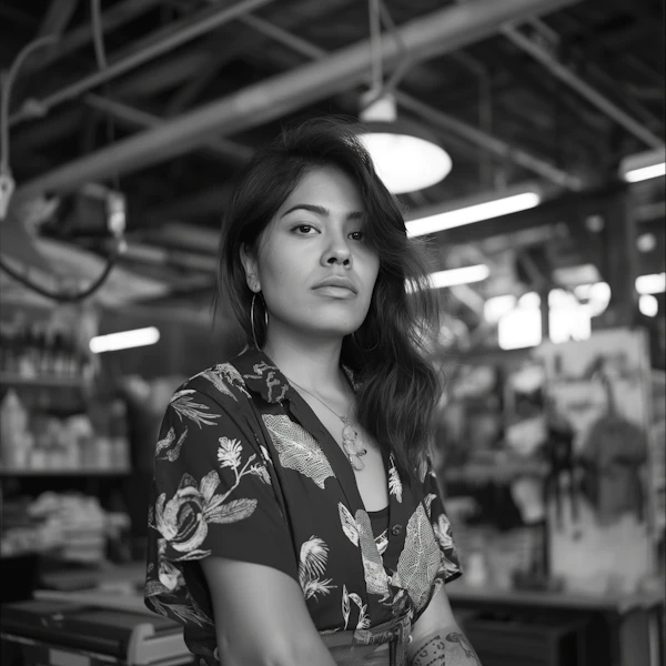 Timeless Monochrome Portrait of Woman