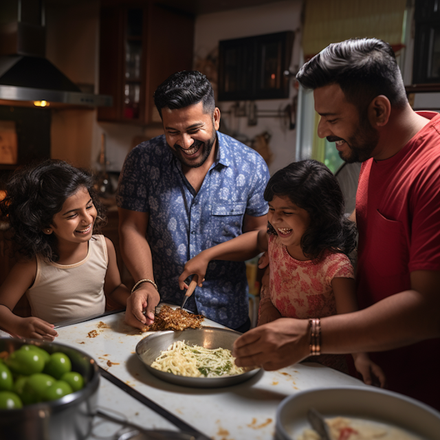 Family Cooking Bonding Moment